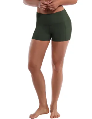 2.5" Side Pockets Biking Shorts olivegray_Biking
