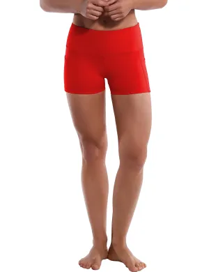 2.5" Side Pockets Biking Shorts scarlet_Biking