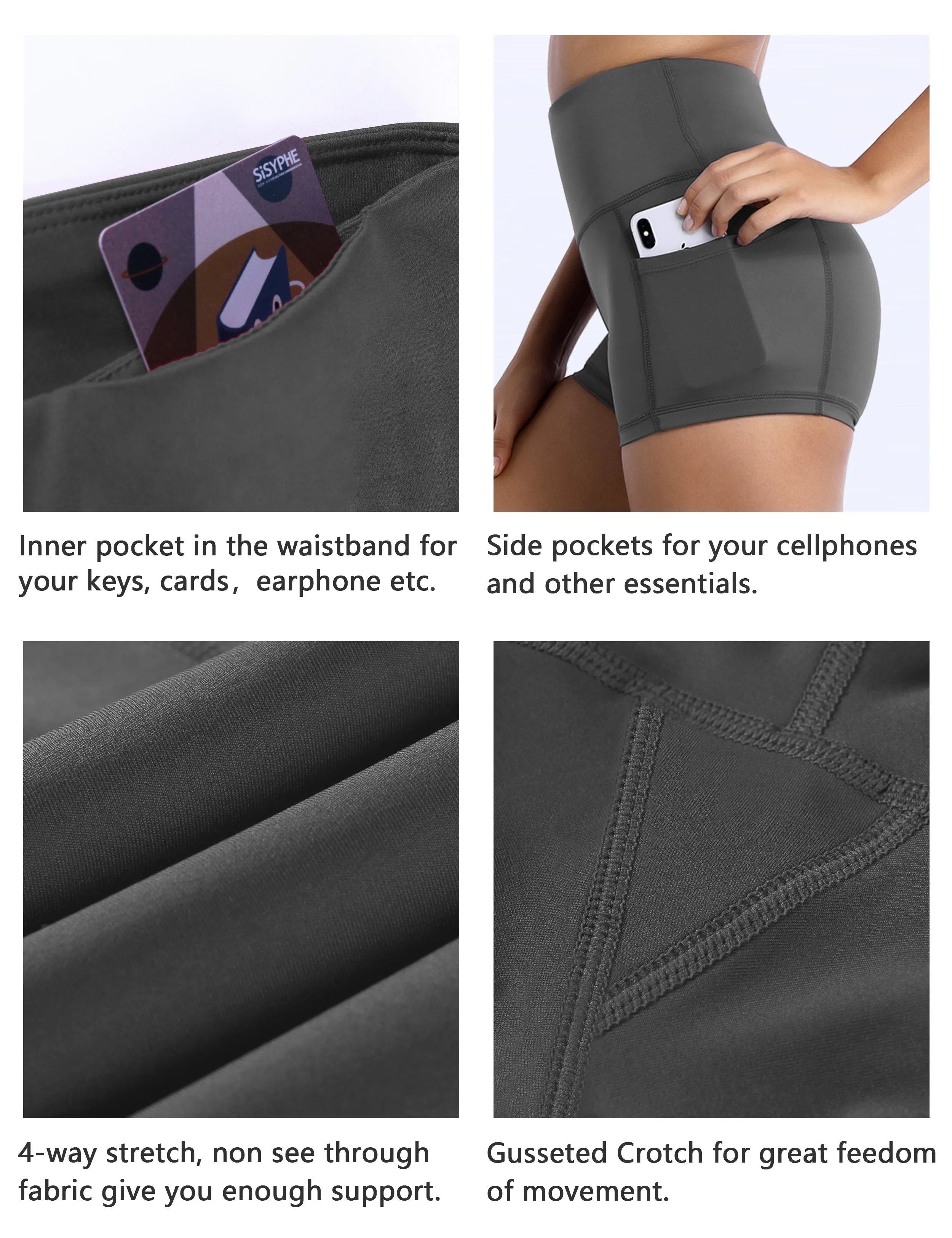 2.5" Side Pockets Golf Shorts shadowcharcoal_Golf