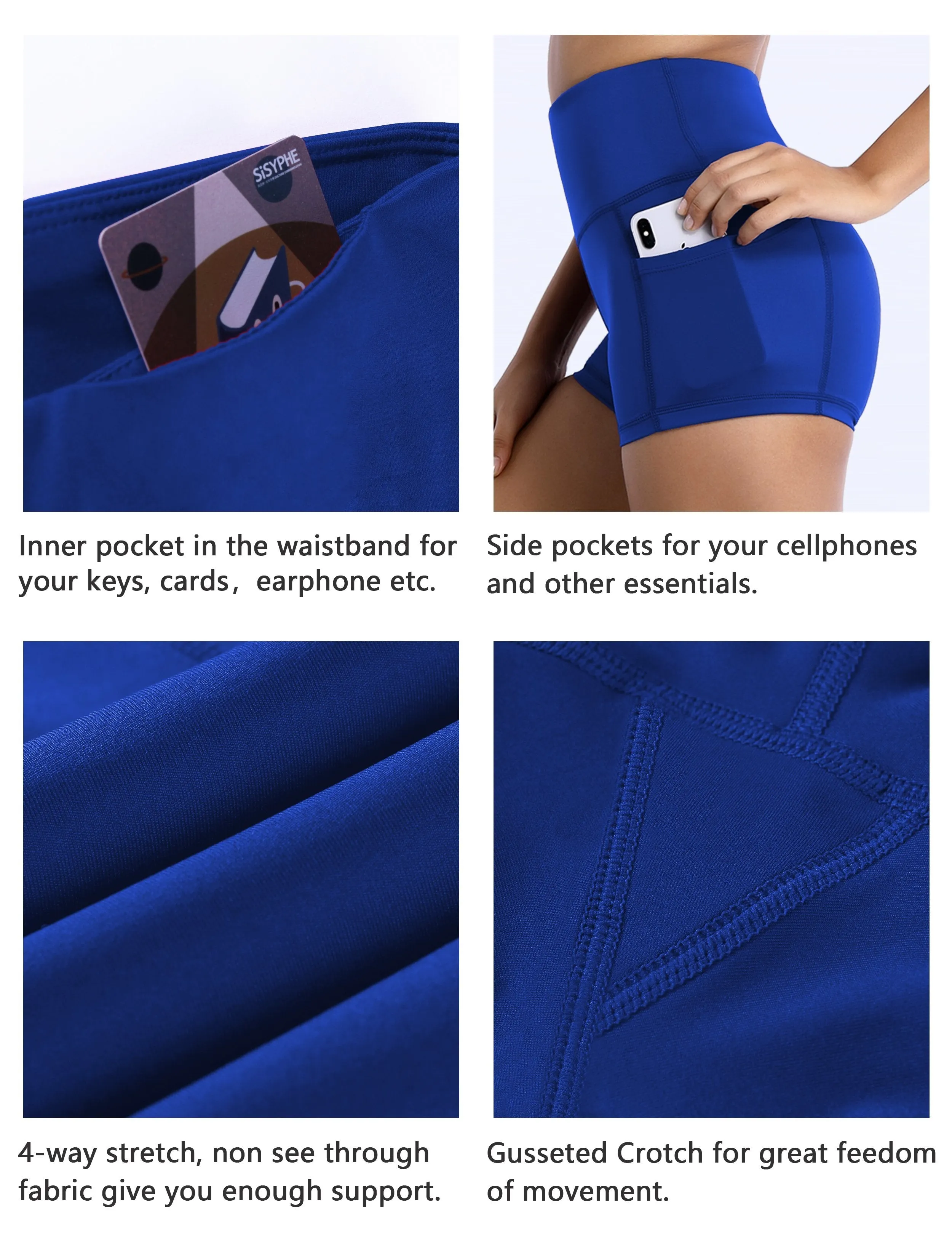 2.5" Side Pockets Pilates Shorts navy ins_Pilates