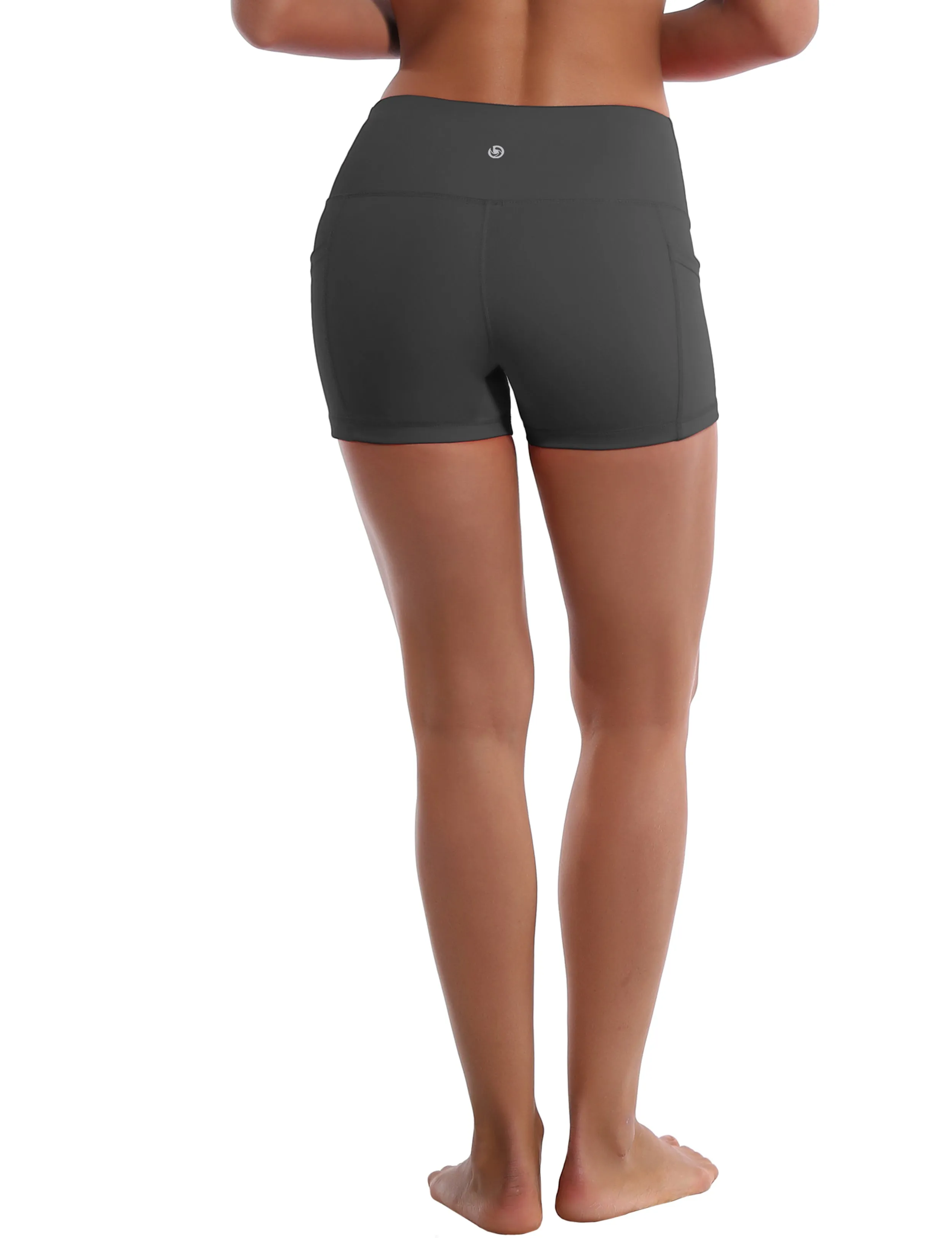 2.5" Side Pockets Plus Size Shorts shadowcharcoal_Plus Size