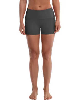 2.5" Side Pockets Plus Size Shorts shadowcharcoal_Plus Size