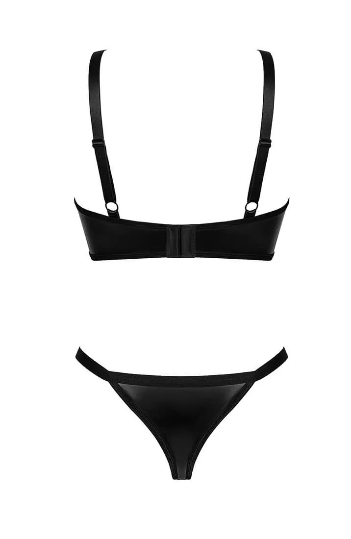 Black cut-out 2 pc lingerie set - Do Me Right