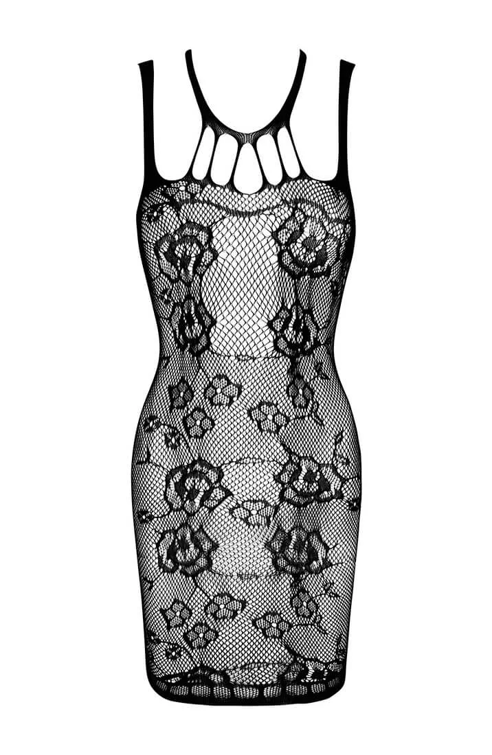 Black dual net dress lingerie