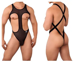 CandyMan 99643X Mesh Bodysuit Color Black