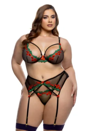 Cherry Delight Babydoll 3PC Set - LI1792