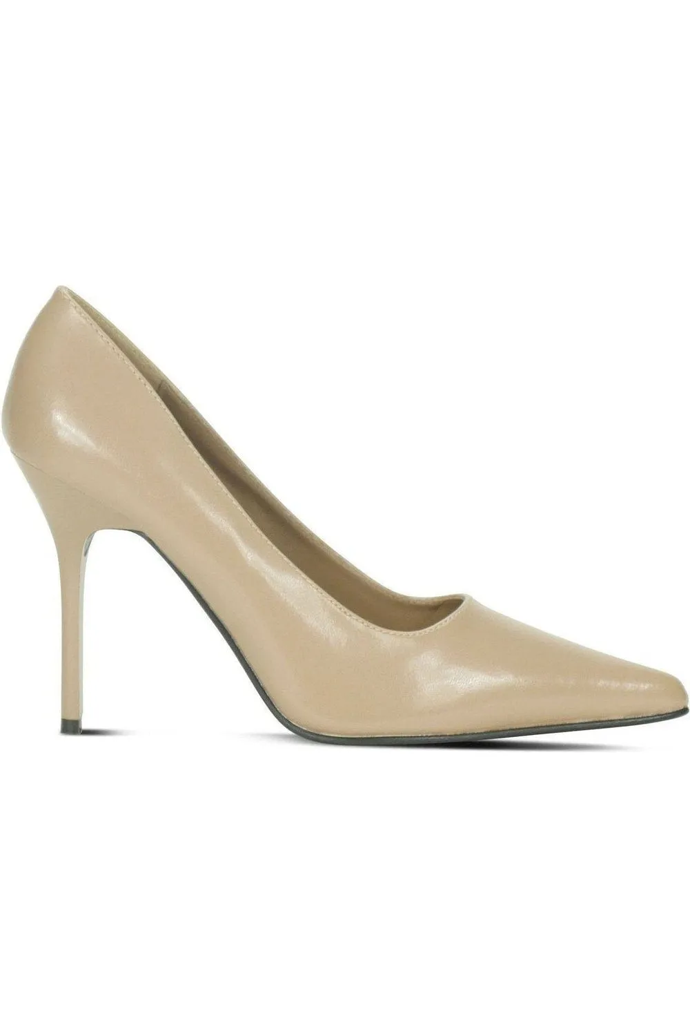 Classic-6004 Stiletto Pump | Faux Leather
