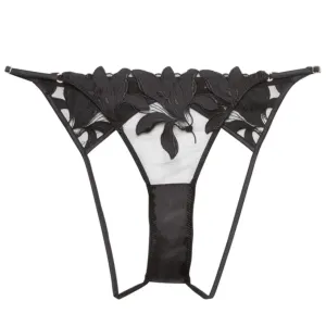 Fleur du Mal Lily Embroidery Ouvert Panty