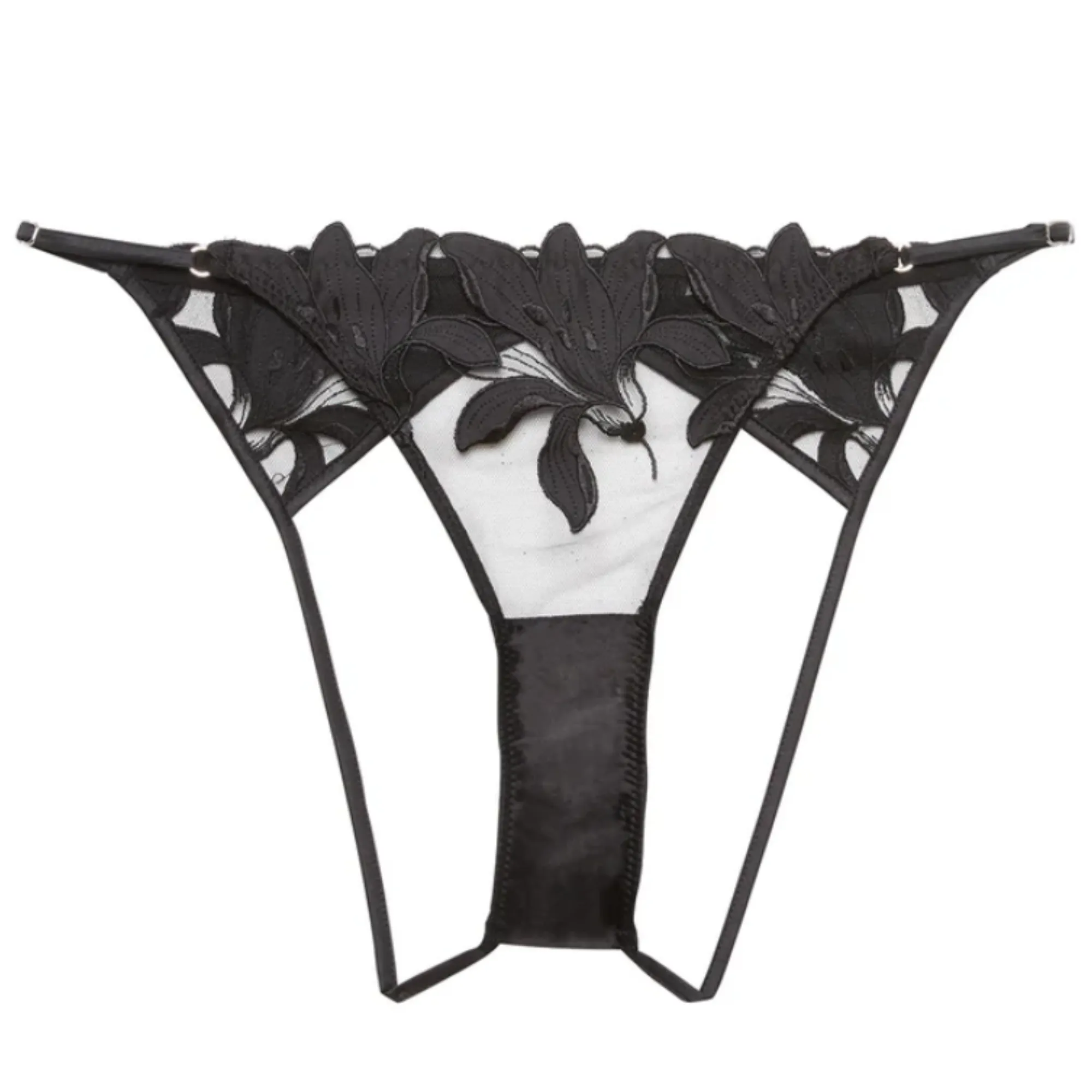 Fleur du Mal Lily Embroidery Ouvert Panty