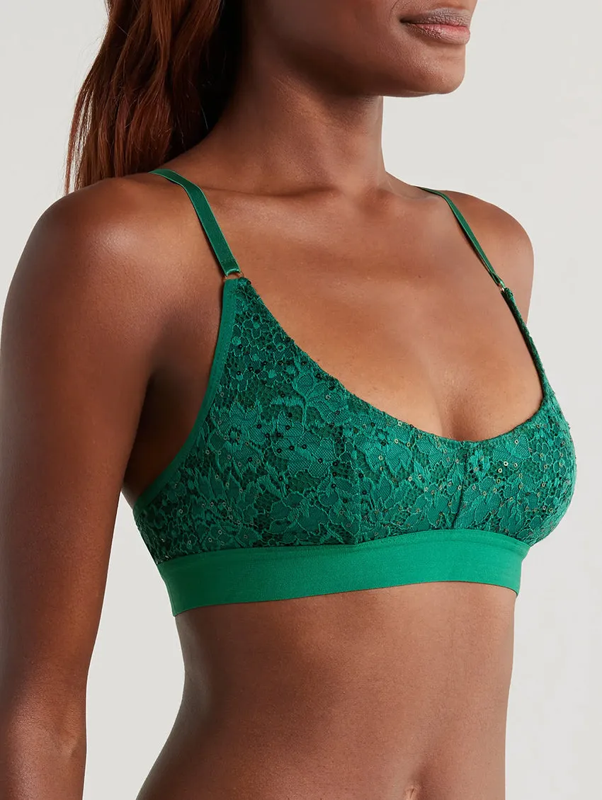 Kilo Brava Sequin Lace Scoop Bralette