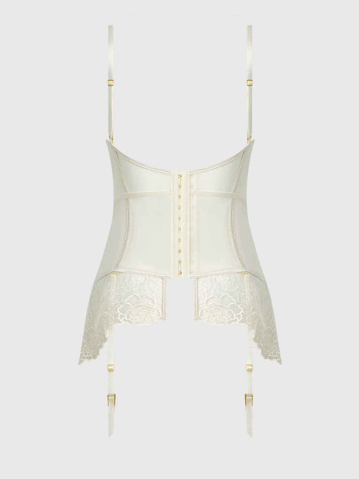 Melrose Embroidered Lace & Satin Chemise