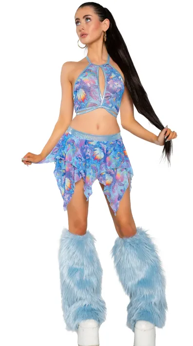 Mesh Flow Skirt - JR162 Butterfly