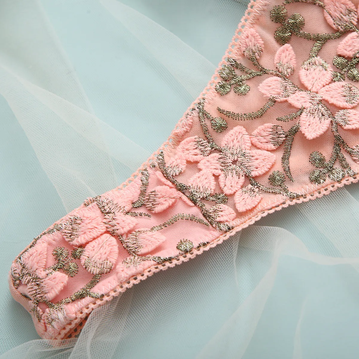 #PB Delicate Lingerie Floral 4-Piece Set