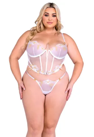Peony Paradise Bridal 2-Piece Bustier Set LI686