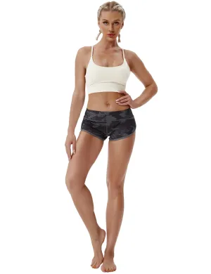 Printed Booty Biking Shorts dimgray brushcamo_Biking
