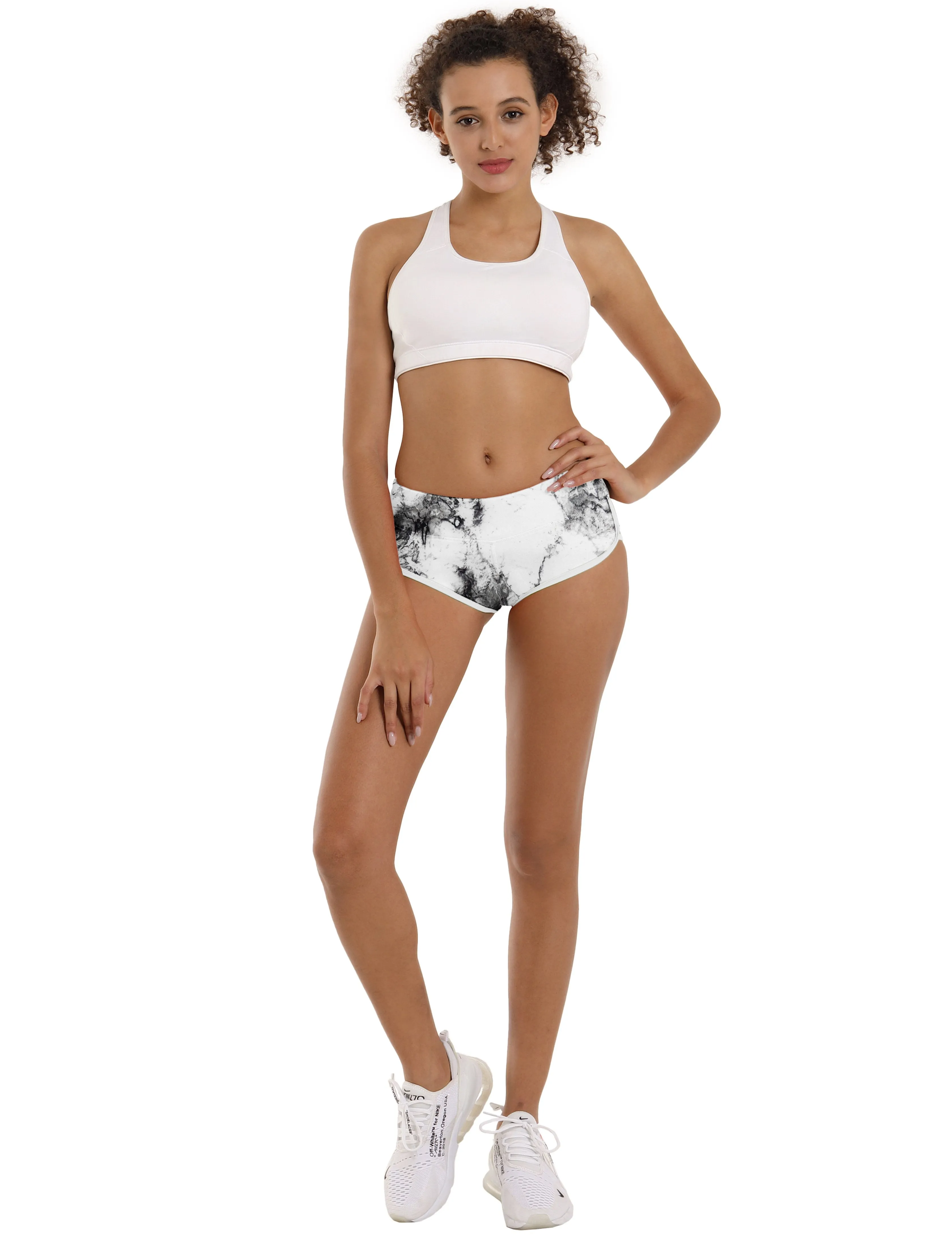 Printed Booty Pilates Shorts arabescato ins_Pilates