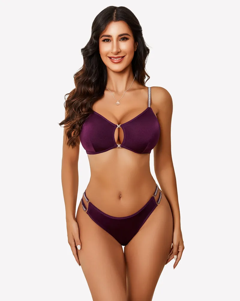 Push Up Cut Out Bra and Panty Set
