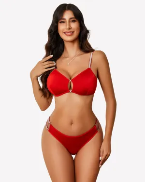 Push Up Cut Out Bra and Panty Set