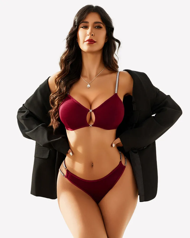 Push Up Cut Out Bra and Panty Set