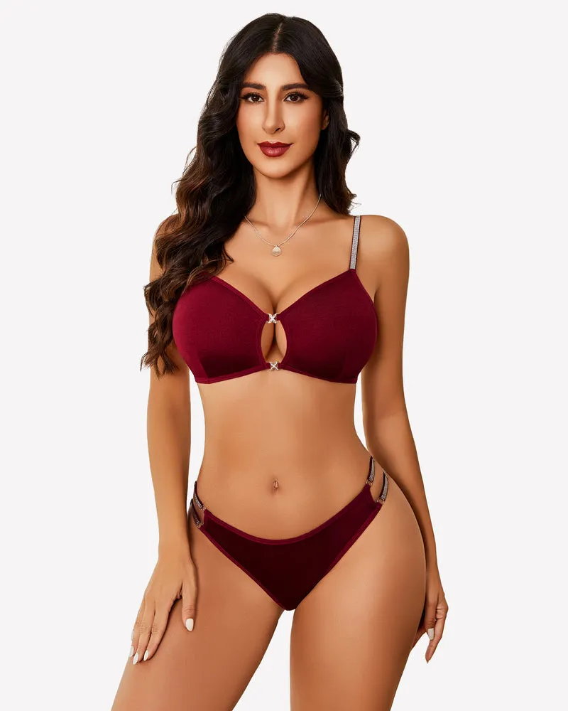 Push Up Cut Out Bra and Panty Set