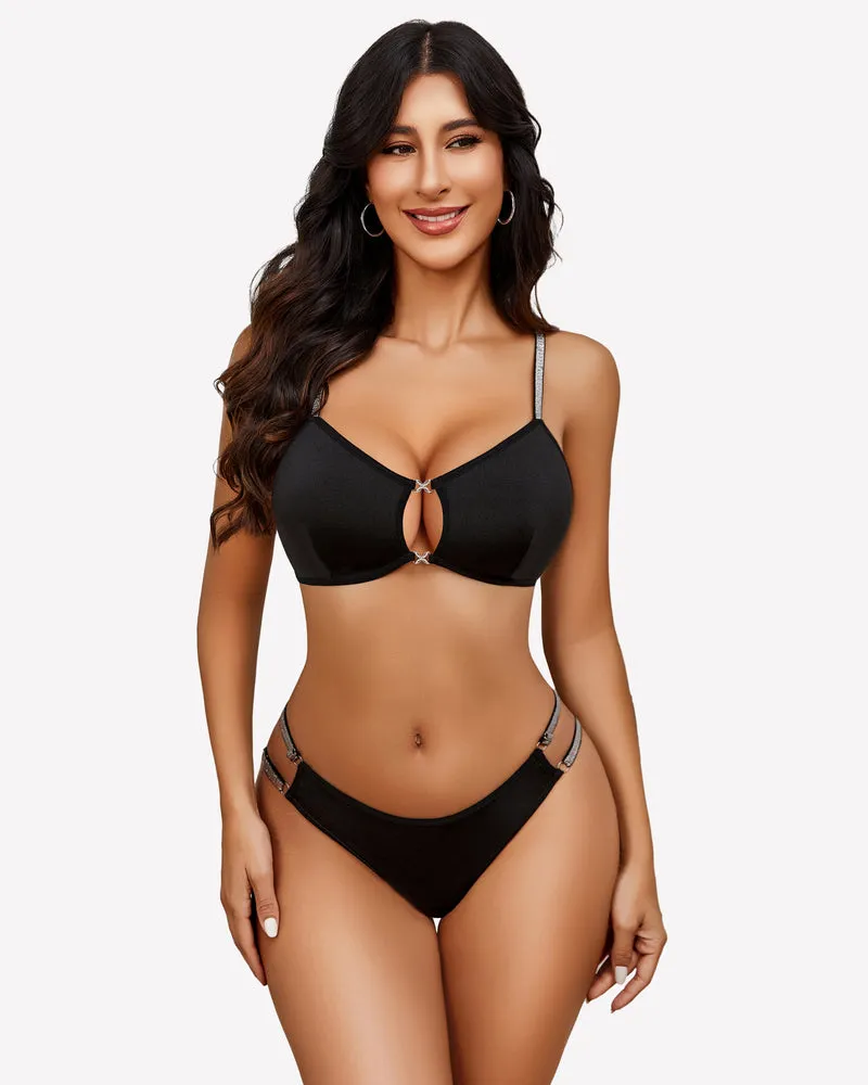 Push Up Cut Out Bra and Panty Set