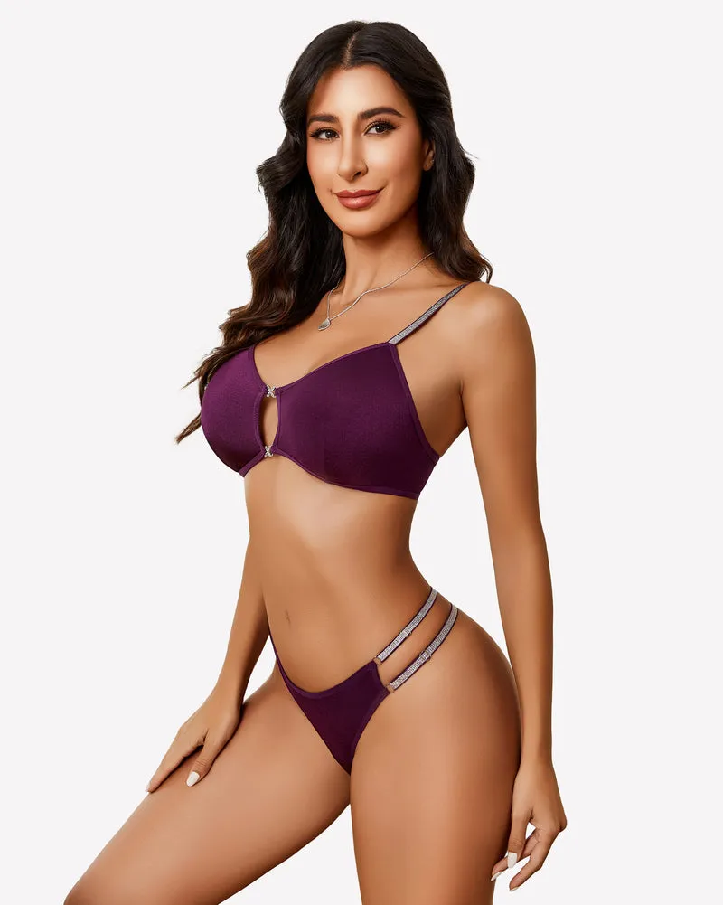 Push Up Cut Out Bra and Panty Set