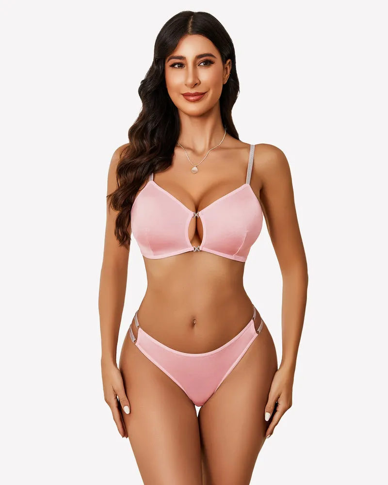 Push Up Cut Out Bra and Panty Set