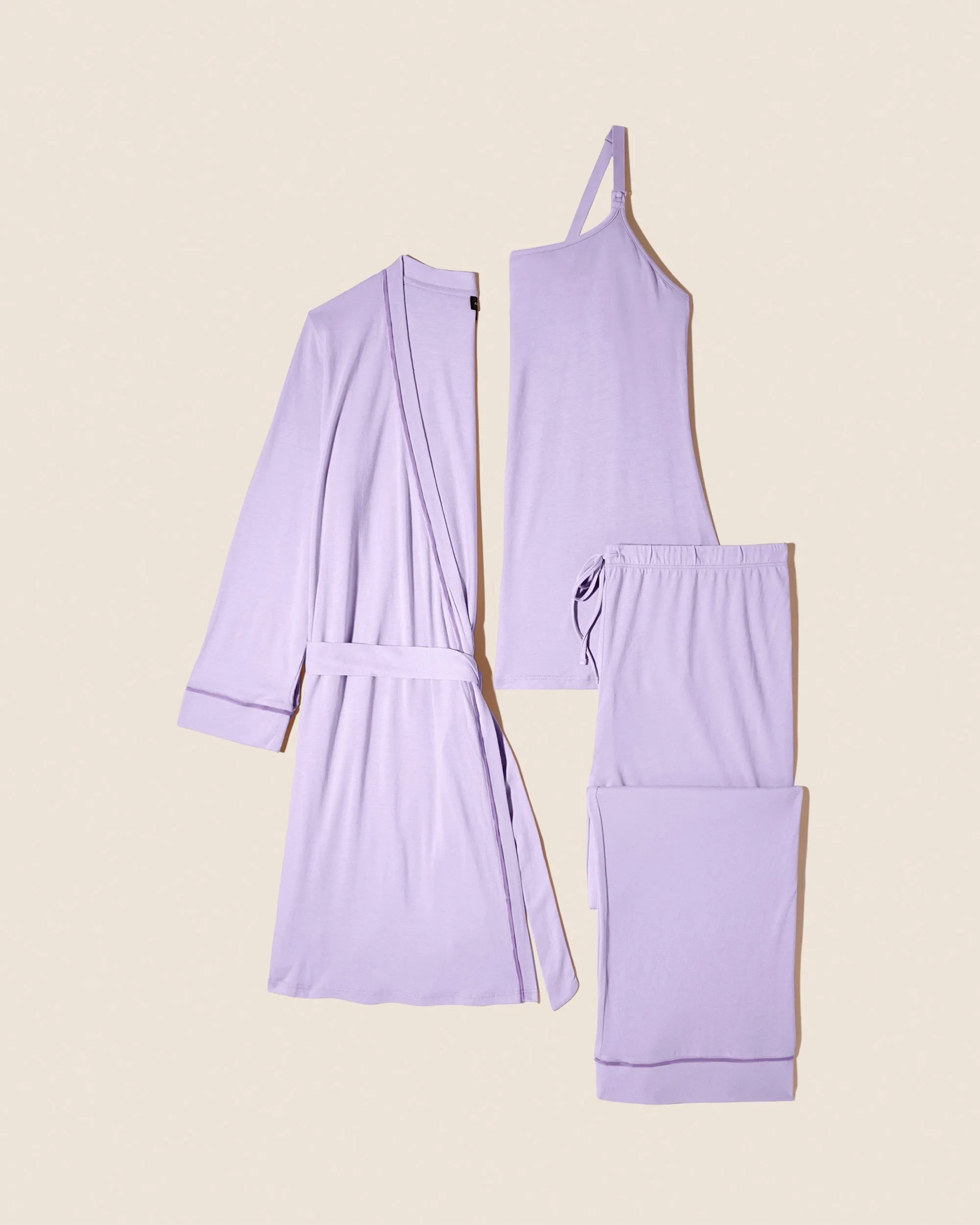 Pyjama D'Allaitement 3 Pièces Avec Peignoir