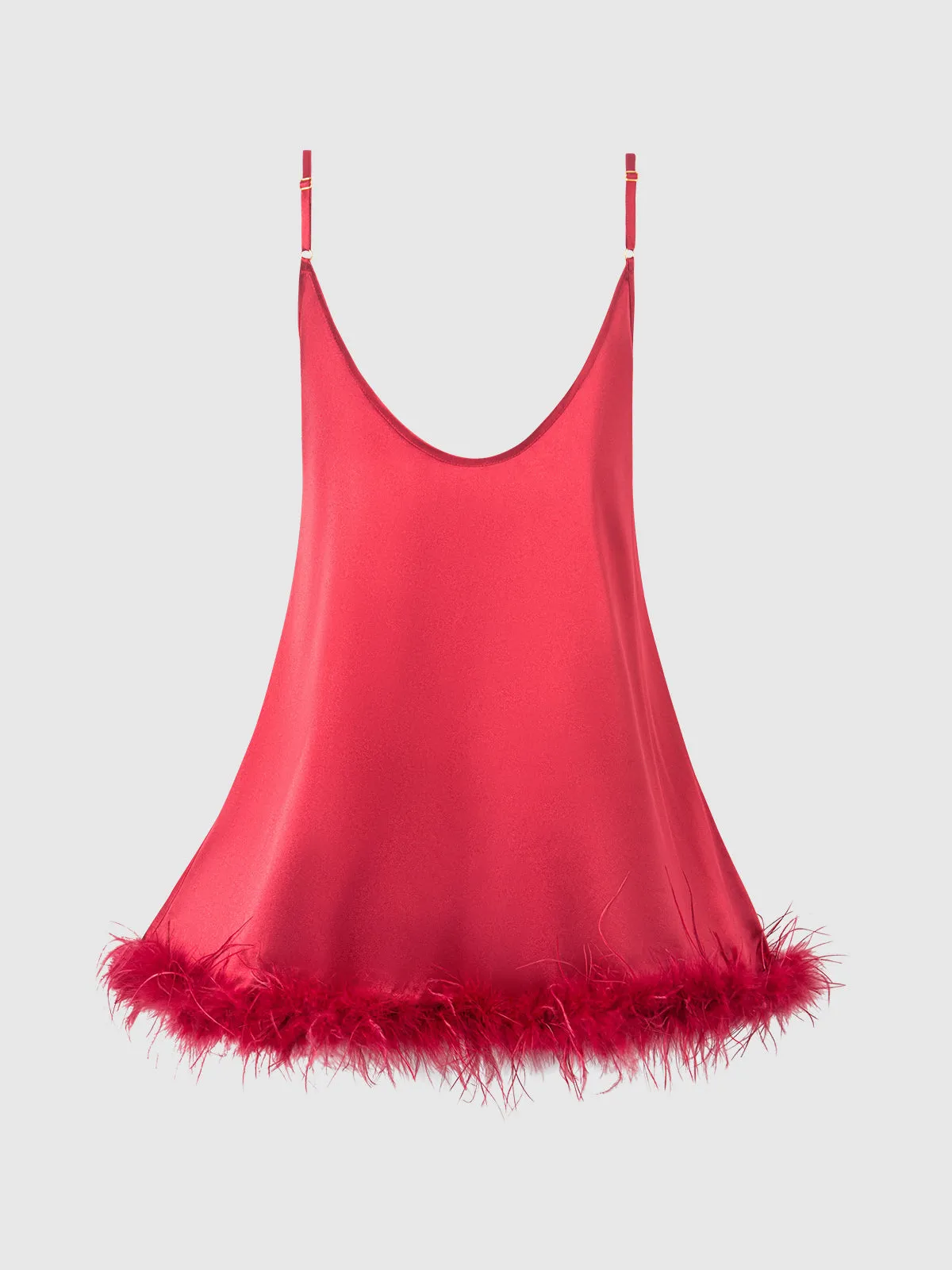 Scarlett Satin & Feather Sleep Slip