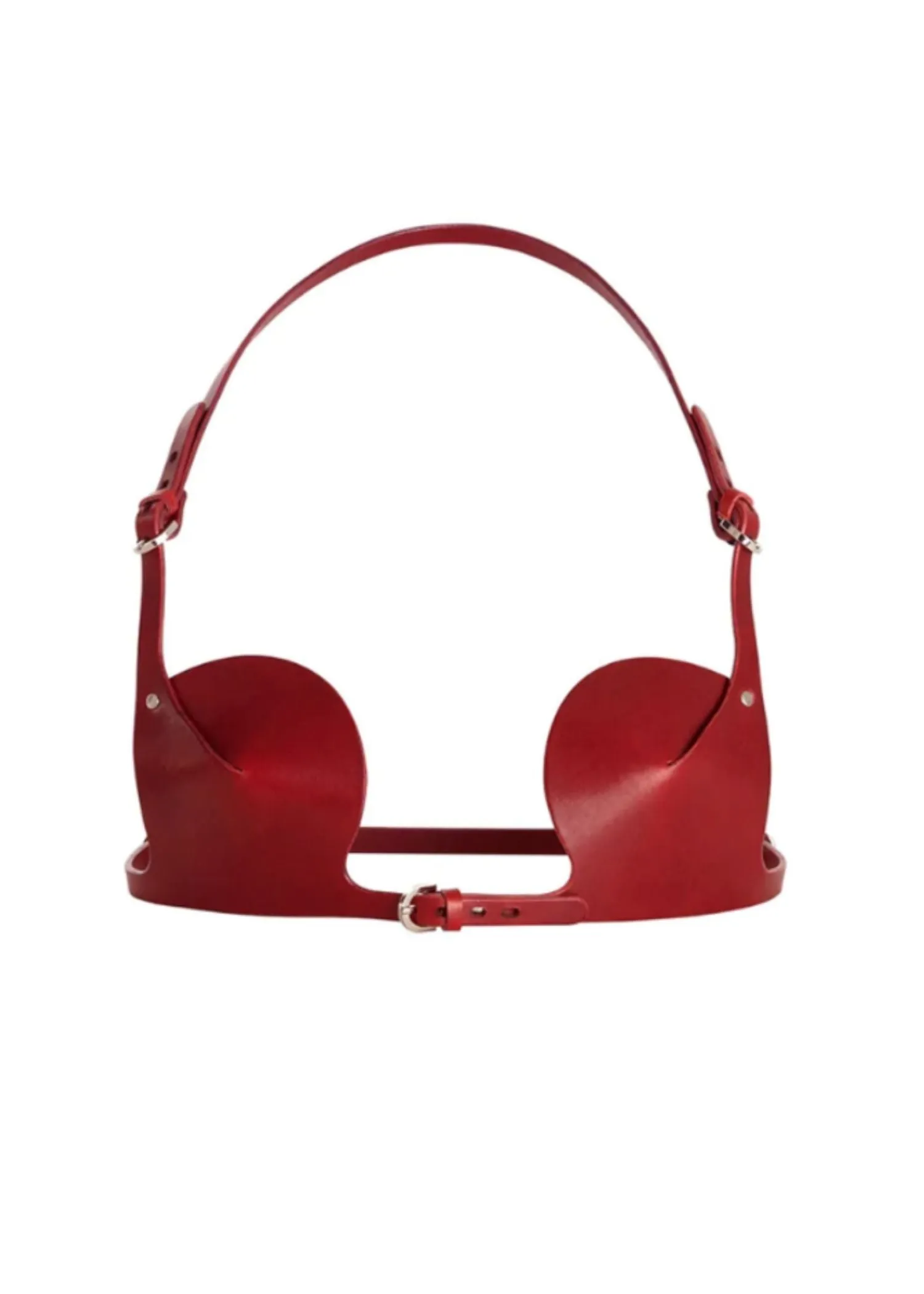 Selena Leather Bra (Red)
