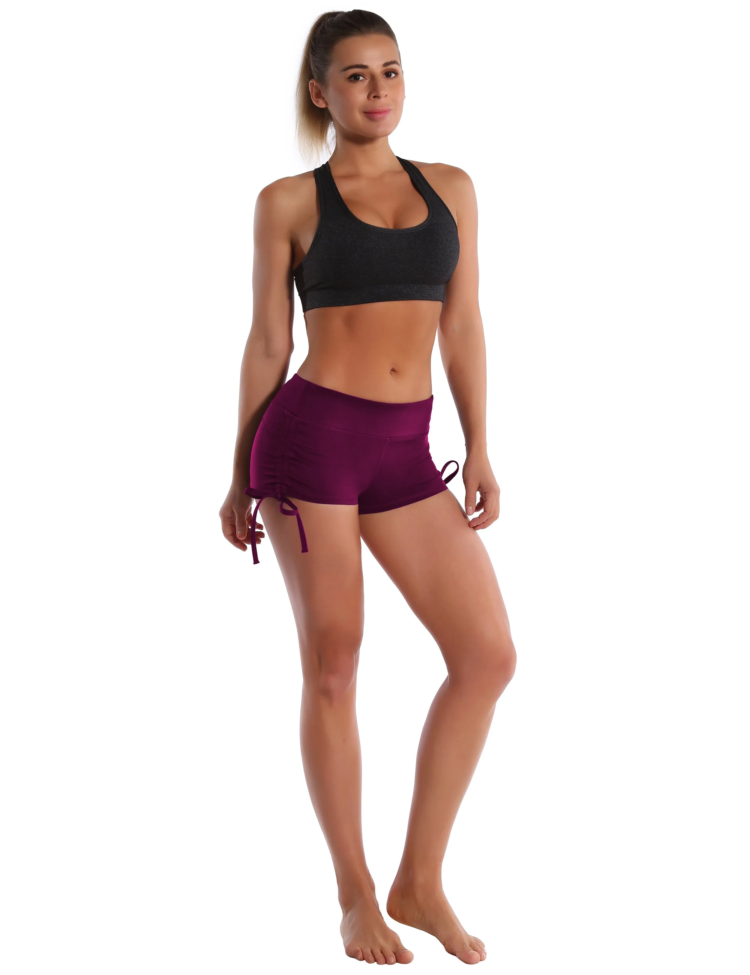 Side Drawstring Hot Shorts grapevine_Pilates