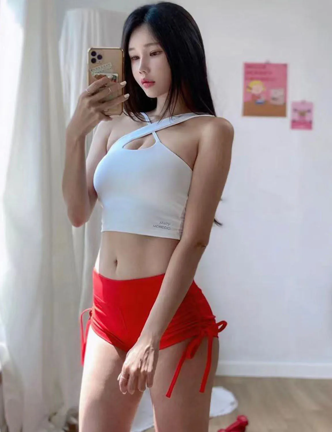 Side Drawstring Hot Shorts scarlet ins_Golf