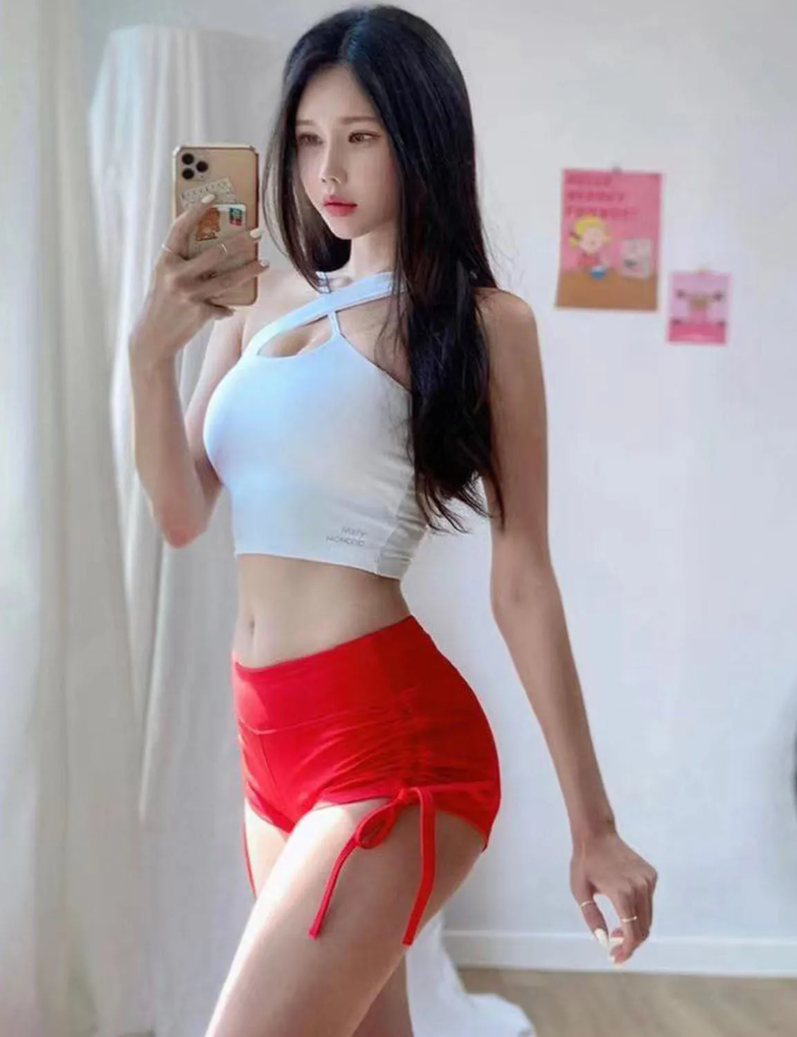 Side Drawstring Hot Shorts scarlet ins_Golf