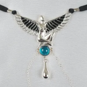 Sylvie Monthule The Kiss of Isis G-String - Silver