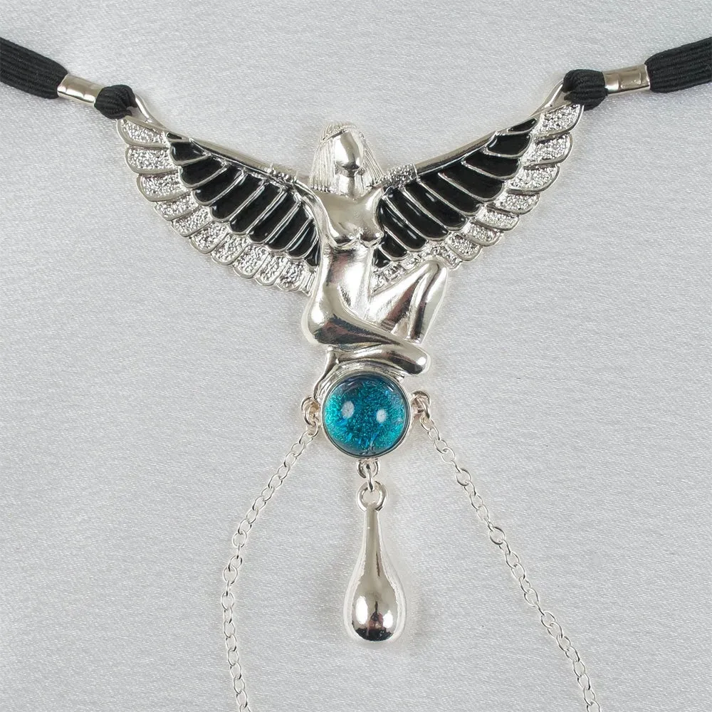 Sylvie Monthule The Kiss of Isis G-String - Silver