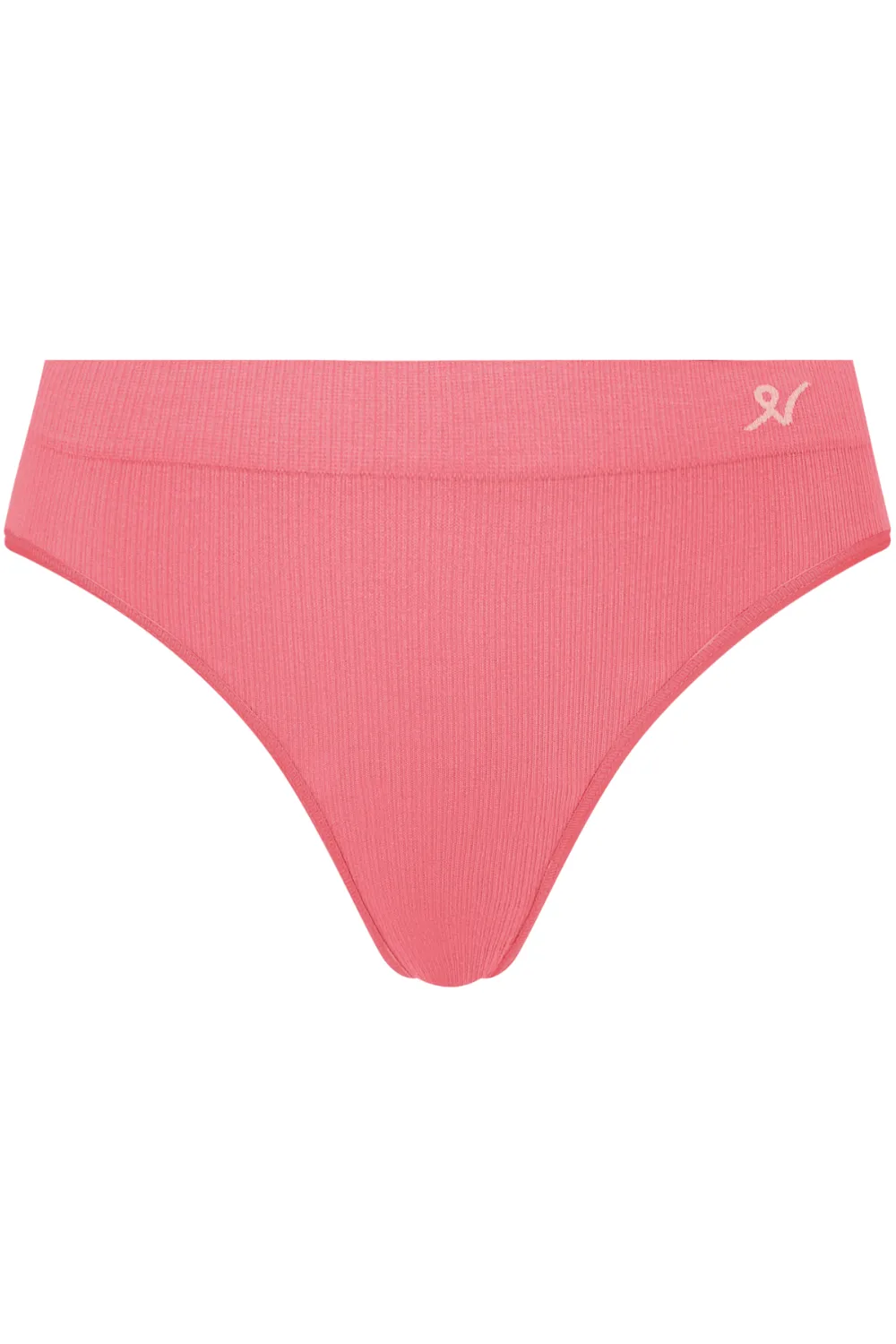Tencel™ Seamless High Leg Brief in Rose Pink, Size XS (UK 6-8)