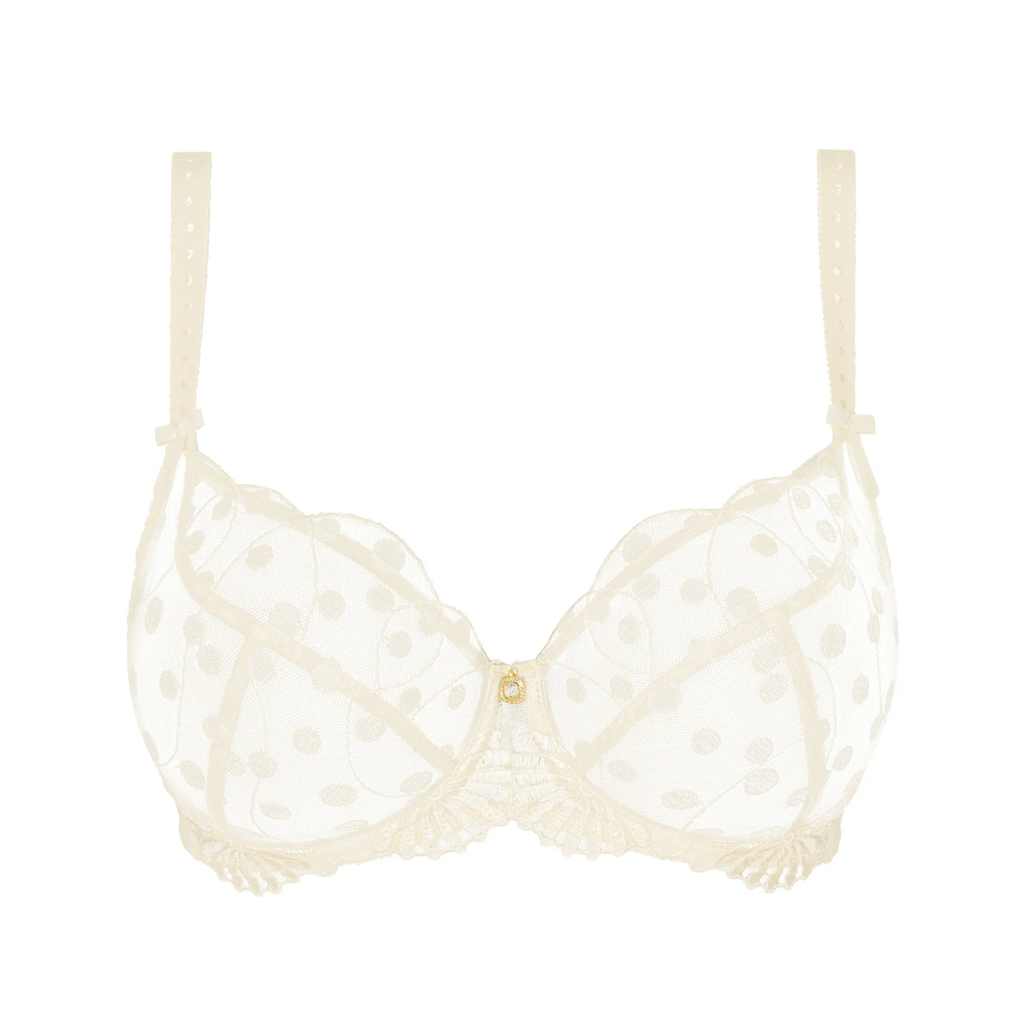 Tess Low- necked Bra Cream