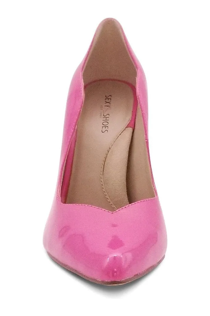 V-Shaped Topline Cute Scalloped Detailed Pump