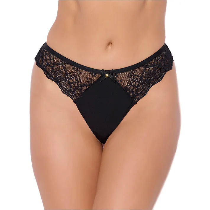 Vera Lace & Micro Strappy Back Thong